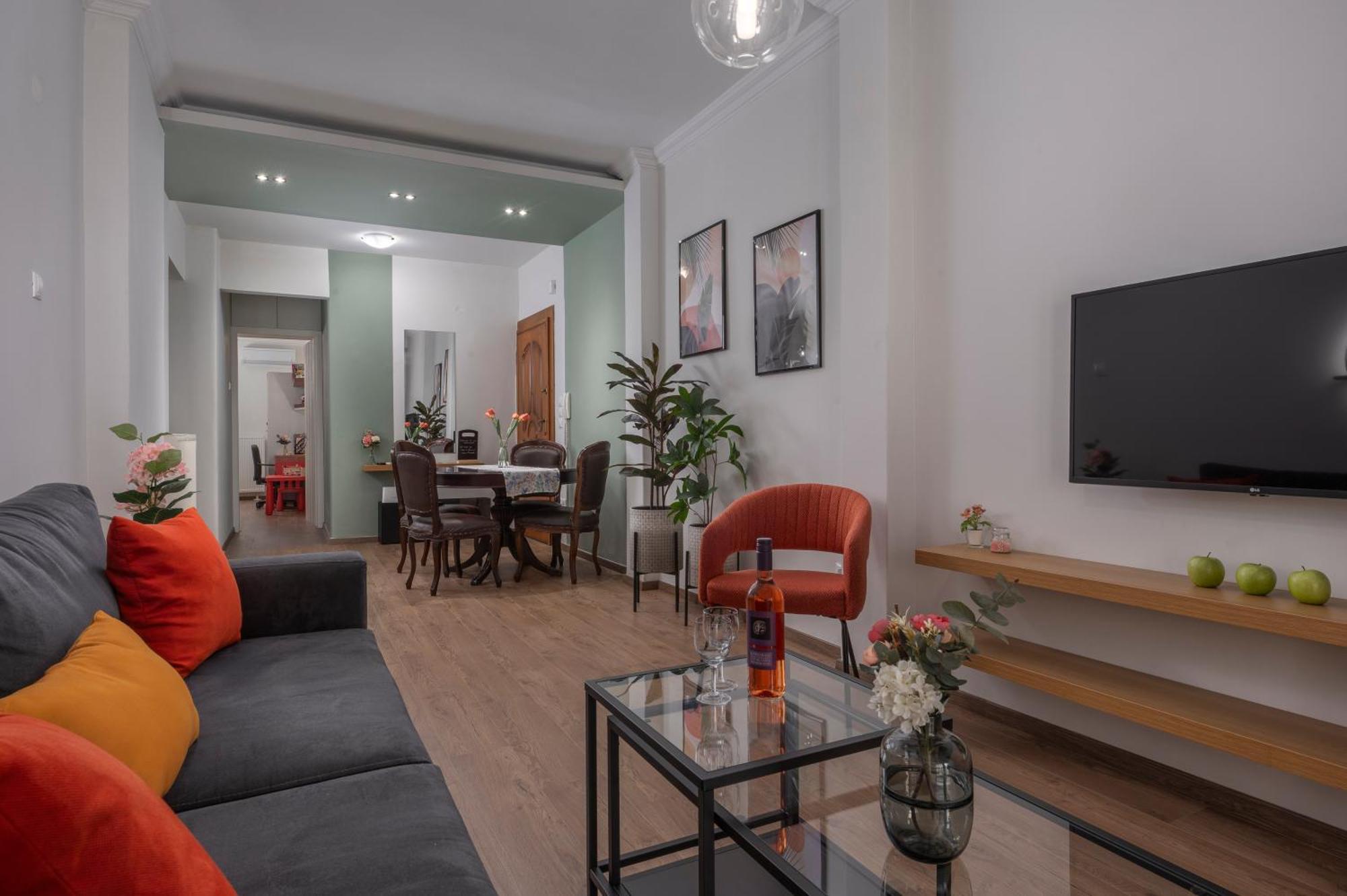 Estia Thessaloniki Apartment, Cozy, Spacious, Sunny, 2 Rooms-5 Beds Luaran gambar